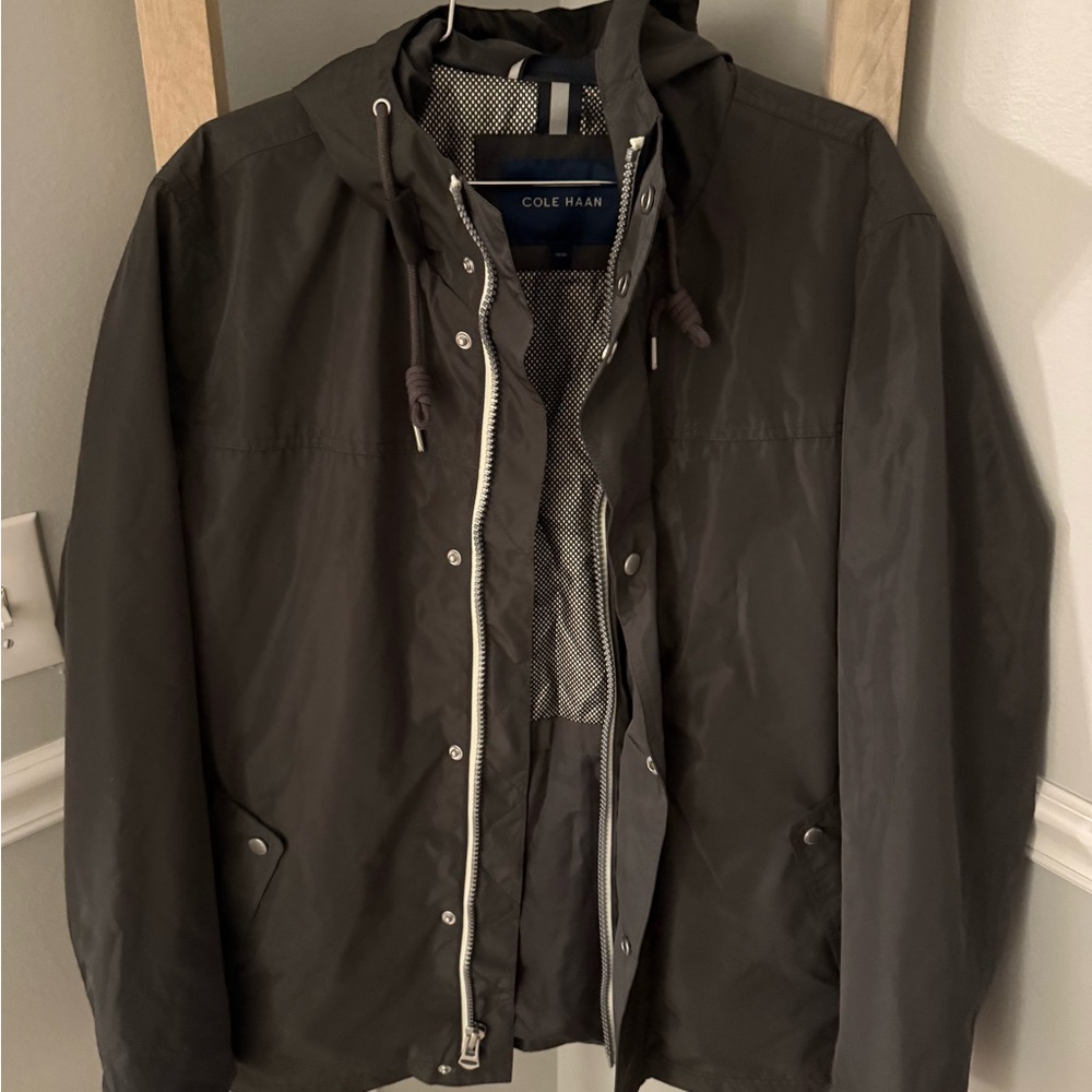 Cole Haan Men's Dark Gray Raincoat